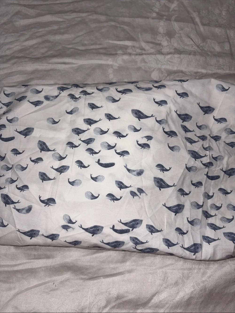 POTTERY BARN KIDS PBK *Crib* Organic Fitted Sheet Blue Watercolor Whale
